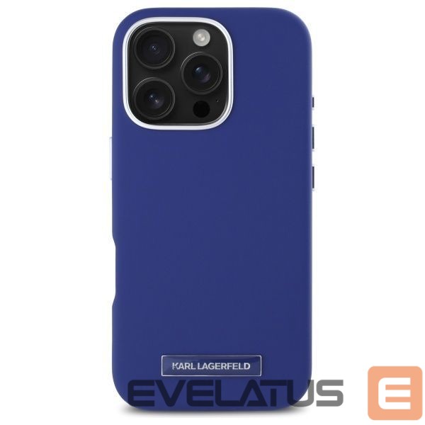 Другой аксессуар для телефона Karl Lagerfeld Karl Lagerfeld FW Metal Plate MagSafe iPhone 16 Pro Case - Blue