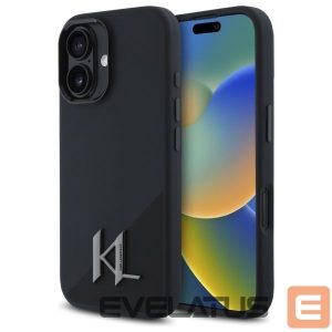Другой аксессуар для телефона Karl Lagerfeld  Karl Lagerfeld KLHMP16SSCMKMPCK iPhone 16 6.1" black/black hardcase Silicone Shadow Metal Initial MagSafe 