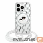 Другой аксессуар для телефона Karl Lagerfeld  Karl Lagerfeld IML Crossbody Monogram Karl & Choupette Head MagSafe Case for iPhone 16 Pro Max - Clear 