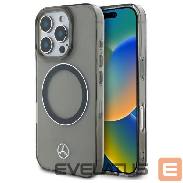 Другой аксессуар для телефона Mercedes-Benz Mercedes Silver Ring MagSafe iPhone 16 Pro Max Case - Black