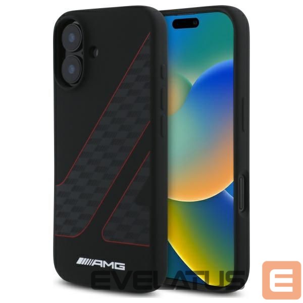 Другой аксессуар для телефона Mercedes-Benz AMG Checkered Flag Pattern MagSafe iPhone 16 Case - Black