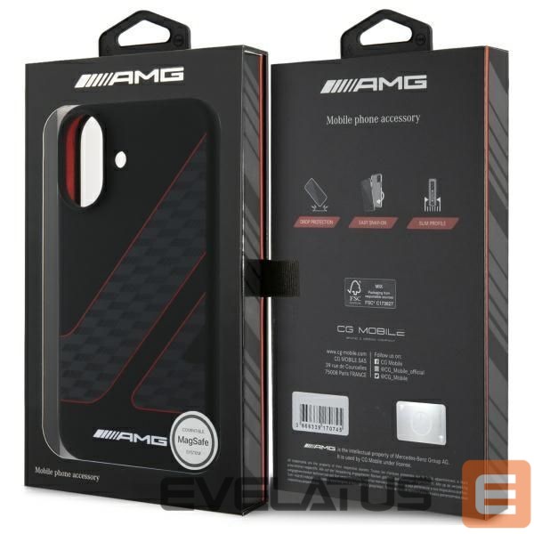 Другой аксессуар для телефона Mercedes-Benz AMG Checkered Flag Pattern MagSafe iPhone 16 Case - Black