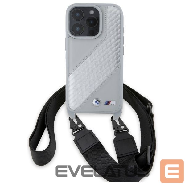 Другой аксессуар для телефона BMW BMW M Edition Carbon Stripe & Strap iPhone 16 Pro Case - Gray