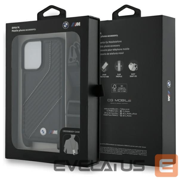 Другой аксессуар для телефона BMW BMW M Edition Carbon Stripe & Strap iPhone 16 Plus Case - Black