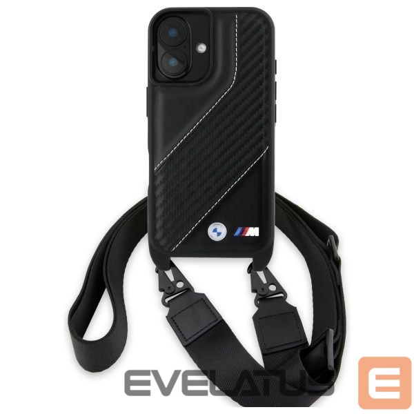 Другой аксессуар для телефона BMW BMW M Edition Carbon Stripe & Strap iPhone 16 Plus Case - Black