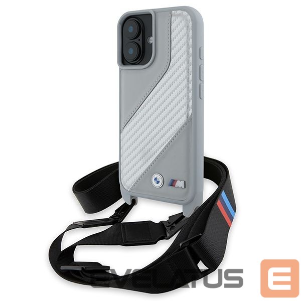 Другой аксессуар для телефона BMW BMW M Edition Carbon Stripe & Strap iPhone 16 Case - Gray