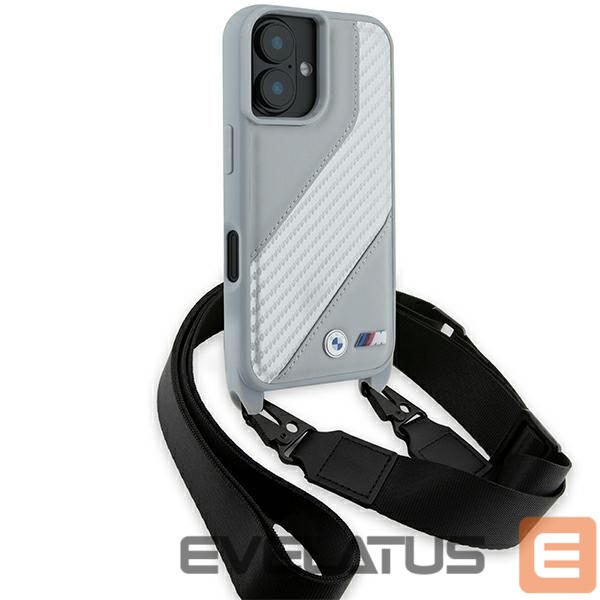 Другой аксессуар для телефона BMW BMW M Edition Carbon Stripe & Strap iPhone 16 Case - Gray