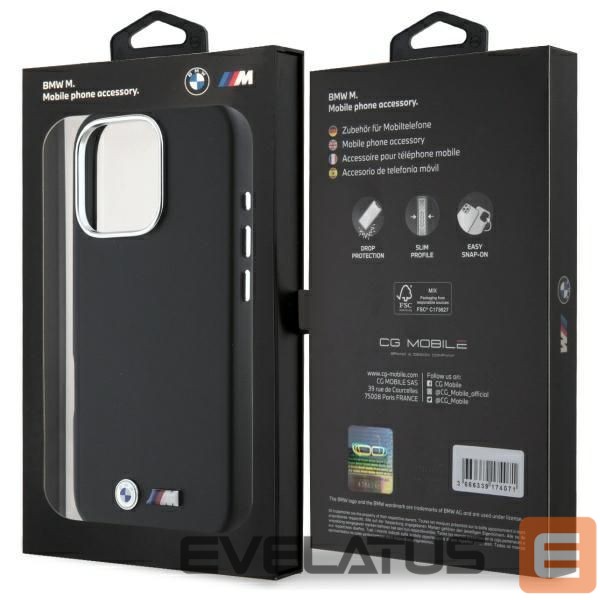 Другой аксессуар для телефона BMW BMW M Smooth Full Wrapped Metal MagSafe Case for iPhone 16 Pro Max - Black