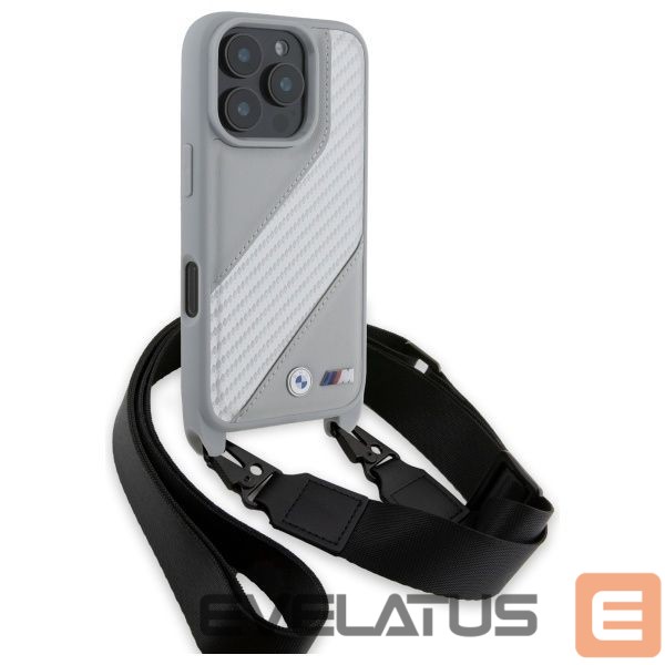Другой аксессуар для телефона BMW BMW M Edition Carbon Stripe & Strap iPhone 16 Pro Max Case - Gray