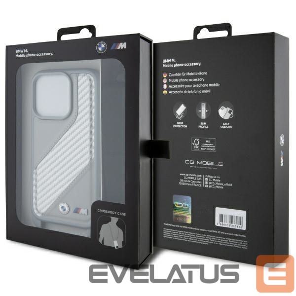 Другой аксессуар для телефона BMW BMW M Edition Carbon Stripe & Strap iPhone 16 Pro Max Case - Gray