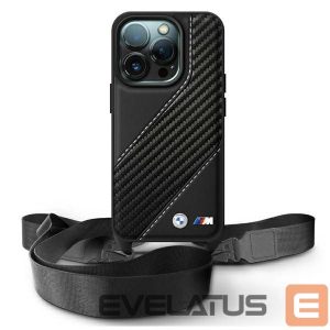 Другой аксессуар для телефона BMW  BMW M Edition Carbon Stripe & Strap Case for iPhone 16 Pro Max - Black 