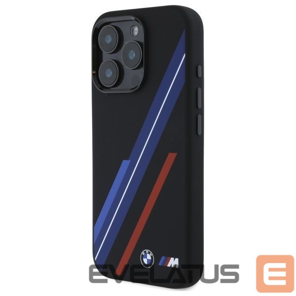 Другой аксессуар для телефона BMW BMW Silicone Random Lines MagSafe Case for iPhone 16 Pro Max - Black