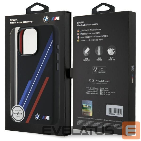 Другой аксессуар для телефона BMW BMW Silicone Random Lines MagSafe Case for iPhone 16 Pro Max - Black