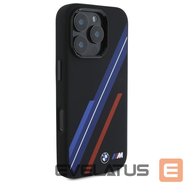 Другой аксессуар для телефона BMW BMW Silicone Random Lines MagSafe Case for iPhone 16 Pro Max - Black