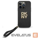Другой аксессуар для телефона DKNY  DKNY Wrist Strap Stock Logo iPhone 16 Pro Case - Black 