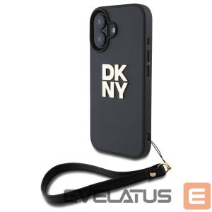 Другой аксессуар для телефона DKNY  DKNY Wrist Strap Stock Logo iPhone 16 Case - Black 
