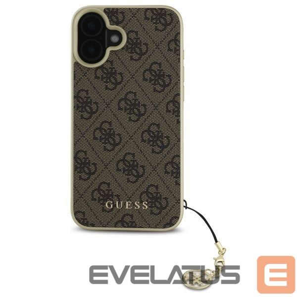 Другой аксессуар для телефона Guess Guess 4G Charms Collection case for iPhone 16 - brown