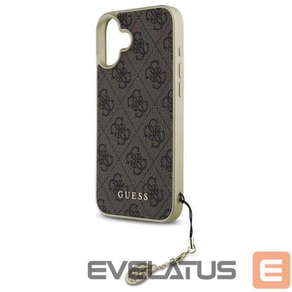 Другой аксессуар для телефона Guess Guess 4G Charms Collection case for iPhone 16 - brown