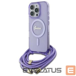 Другой аксессуар для телефона Guess  Guess Crossbody Cord Script MagSafe Case for iPhone 16 Pro - Purple 