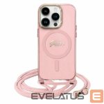 Другой аксессуар для телефона Guess  Guess Crossbody Cord Script MagSafe iPhone 16 Case - Pink 