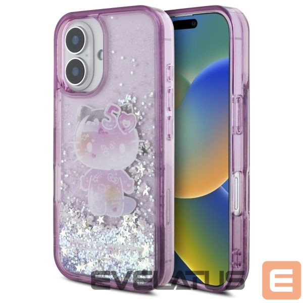Другой аксессуар для телефона Hello Kitty Hello Kitty Liquid Glitter 50TH Anniversary Party iPhone 16 Case - Purple