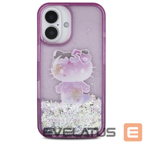 Другой аксессуар для телефона Hello Kitty Hello Kitty Liquid Glitter 50TH Anniversary Party iPhone 16 Case - Purple