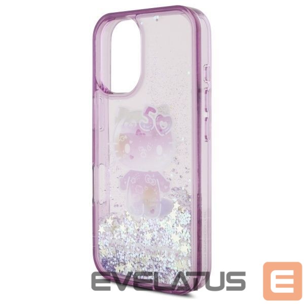 Другой аксессуар для телефона Hello Kitty Hello Kitty Liquid Glitter 50TH Anniversary Party iPhone 16 Case - Purple