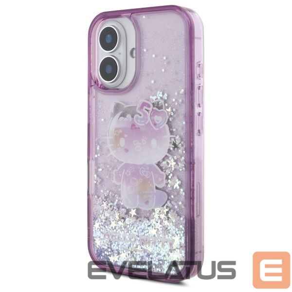 Другой аксессуар для телефона Hello Kitty Hello Kitty Liquid Glitter 50TH Anniversary Party iPhone 16 Case - Purple