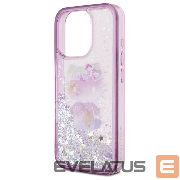 Другой аксессуар для телефона Hello Kitty Hello Kitty Liquid Glitter 50TH Anniversary Party iPhone 16 Pro Max Case - Purple