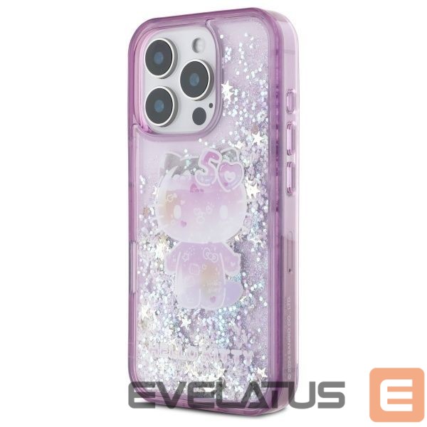 Другой аксессуар для телефона Hello Kitty Hello Kitty Liquid Glitter 50TH Anniversary Party iPhone 16 Pro Max Case - Purple