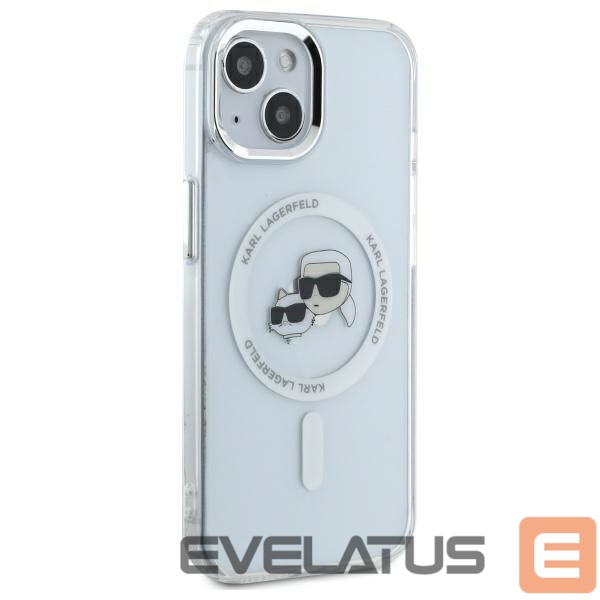 Другой аксессуар для телефона Karl Lagerfeld Karl Lagerfeld KLHMP14SHLSKCH iPhone 14 6.1" white/white hardcase IML Metal Karl&Choupette Head MagSafe