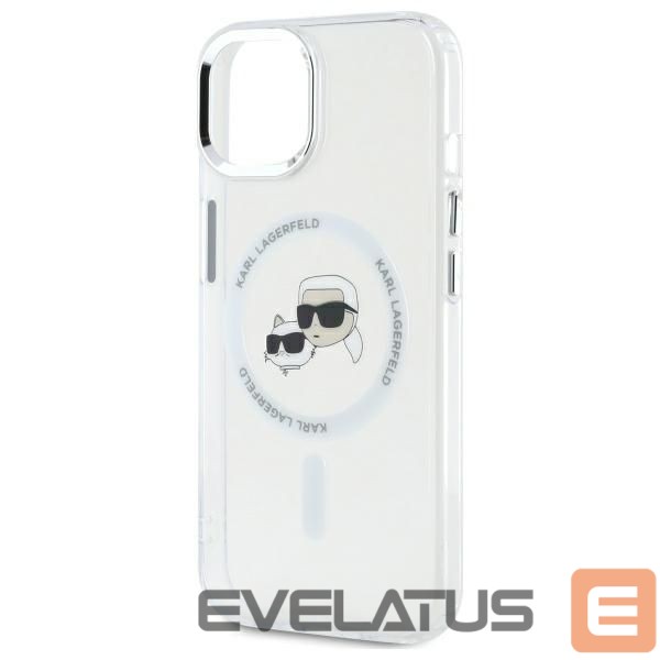 Другой аксессуар для телефона Karl Lagerfeld Karl Lagerfeld KLHMP14SHLSKCH iPhone 14 6.1" white/white hardcase IML Metal Karl&Choupette Head MagSafe