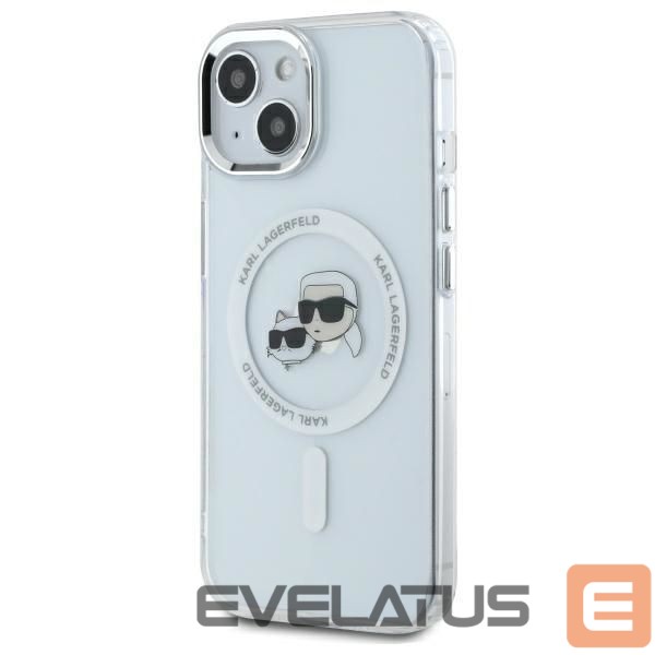 Другой аксессуар для телефона Karl Lagerfeld Karl Lagerfeld KLHMP14SHLSKCH iPhone 14 6.1" white/white hardcase IML Metal Karl&Choupette Head MagSafe