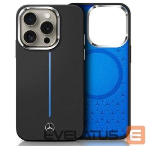 Другой аксессуар для телефона Mercedes-Benz  Mercedes Silicone Blue Stripe MagSafe iPhone 16 Case - Black 