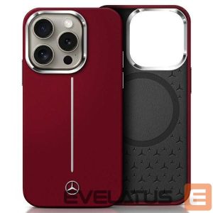 Другой аксессуар для телефона Mercedes-Benz  Mercedes Silicone White Stripe MagSafe Case for iPhone 16 Pro Max - Red 