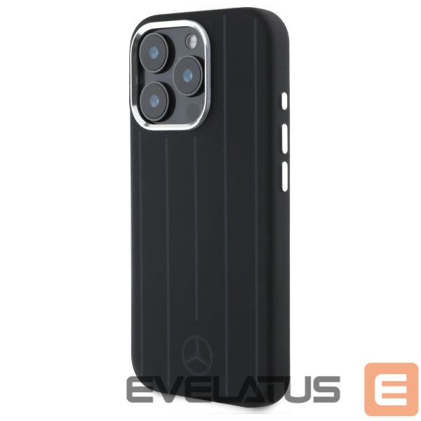 Другой аксессуар для телефона Mercedes-Benz Mercedes Silicone Vertical Tonal Stripes MagSafe Case for iPhone 16 Pro Max - Black