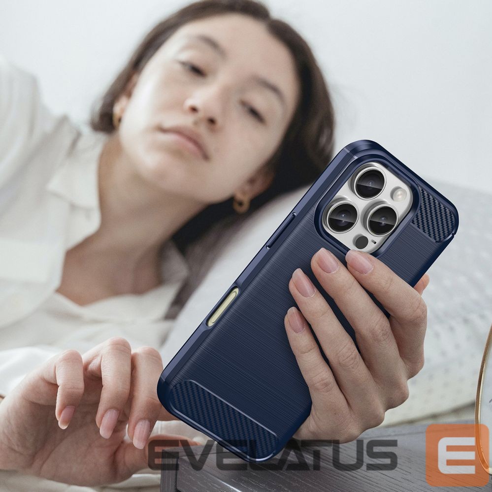 Чехол на заднюю панель Hurtel Carbon Case for iPhone 16 Pro - Blue