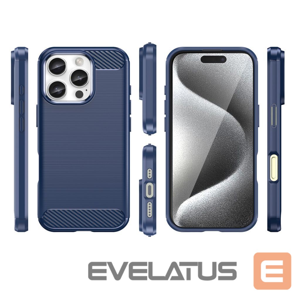 Чехол на заднюю панель Hurtel Carbon Case for iPhone 16 Pro - Blue