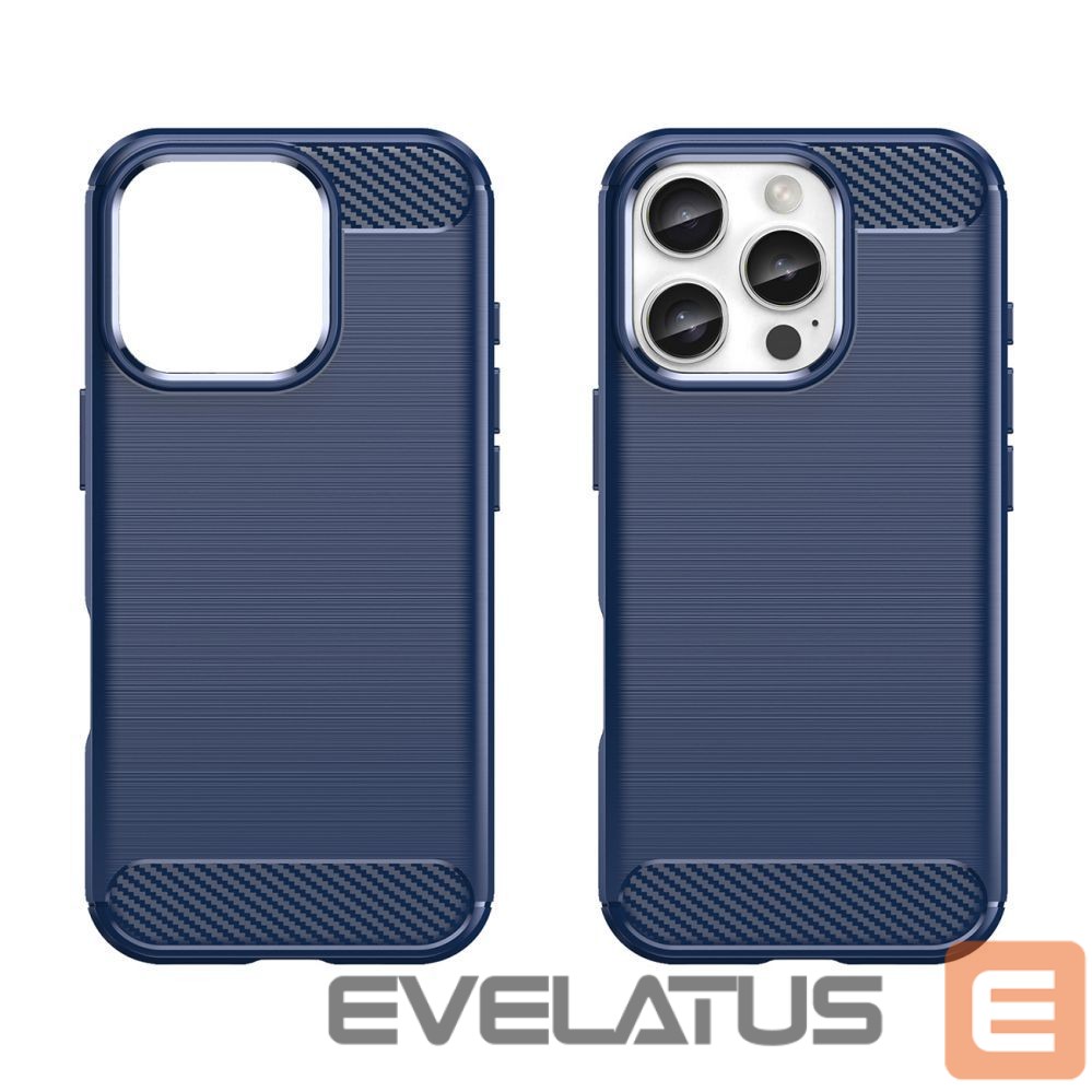 Чехол на заднюю панель Hurtel Carbon Case for iPhone 16 Pro - Blue