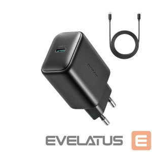 Адаптер Joyroom  Joyroom JR-TCF23 network charger USB-C 25W SFC / PPS / PD - black + USB-C / USB-C cable 1m 