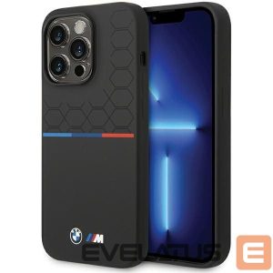 Чехол на заднюю панель BMW  BMW Silicone Pattern iPhone 15 Pro Max Case - Black 
