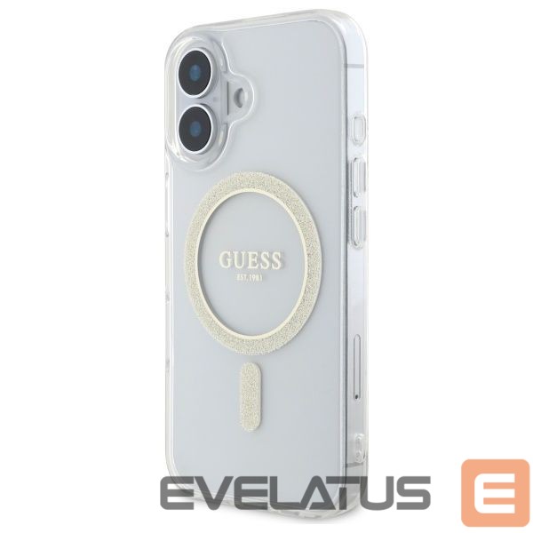 Другой аксессуар для телефона Guess Guess GUHMP16MHFGERET iPhone 16 Plus 6.7" transparent hardcase IML Glitter Circle MagSafe