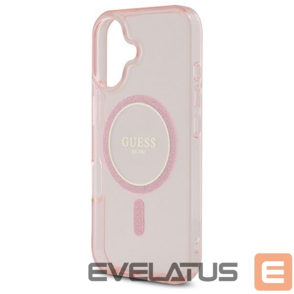 Другой аксессуар для телефона Guess Guess GUHMP16SHFGEREP iPhone 16 6.1" pink/pink hardcase IML Glitter Circle MagSafe
