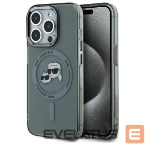 Другой аксессуар для телефона Karl Lagerfeld  Karl Lagerfeld KLHMP15LHLSKCK iPhone 15 Pro 6.1" black/black hardcase IML Metal Karl&Choupette Head MagSafe 