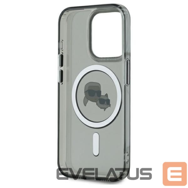 Другой аксессуар для телефона Karl Lagerfeld Karl Lagerfeld KLHMP15LHLSKCK iPhone 15 Pro 6.1" black/black hardcase IML Metal Karl&Choupette Head MagSafe
