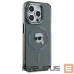 Другой аксессуар для телефона Karl Lagerfeld  Karl Lagerfeld KLHMP15LHLSKIK iPhone 15 Pro 6.1" black/black hardcase IML Metal Karl Head MagSafe 