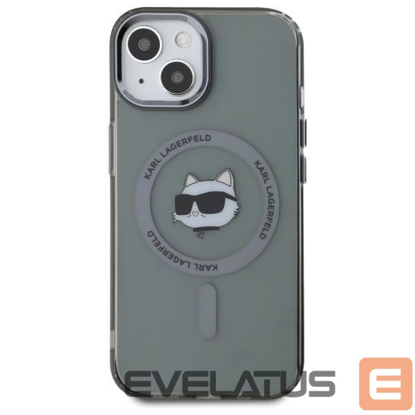 Другой аксессуар для телефона Karl Lagerfeld Karl Lagerfeld KLHMP15SHLSCHK iPhone 15 6.1" black/black hardcase IML Metal Choupette Head MagSafe