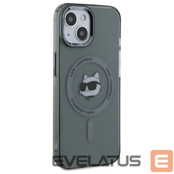 Другой аксессуар для телефона Karl Lagerfeld Karl Lagerfeld KLHMP15SHLSCHK iPhone 15 6.1" black/black hardcase IML Metal Choupette Head MagSafe