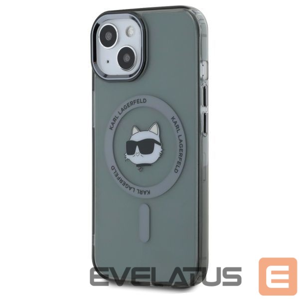 Другой аксессуар для телефона Karl Lagerfeld Karl Lagerfeld KLHMP15SHLSCHK iPhone 15 6.1" black/black hardcase IML Metal Choupette Head MagSafe