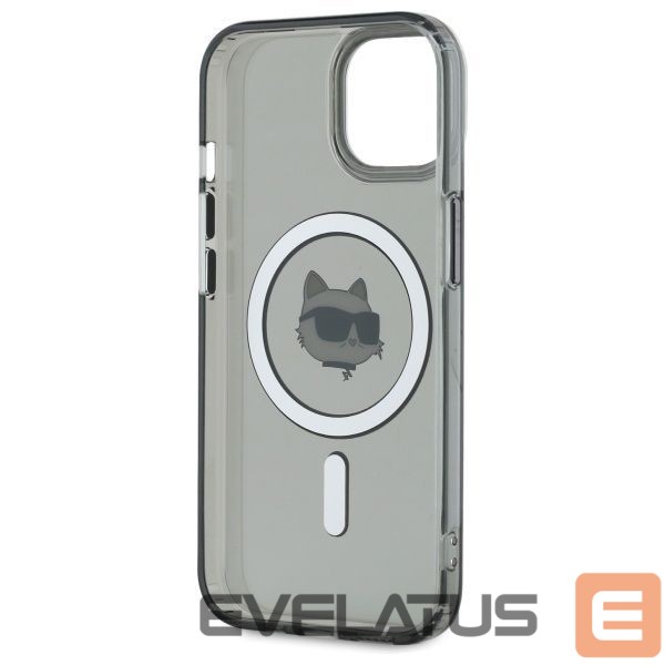 Другой аксессуар для телефона Karl Lagerfeld Karl Lagerfeld KLHMP15SHLSCHK iPhone 15 6.1" black/black hardcase IML Metal Choupette Head MagSafe